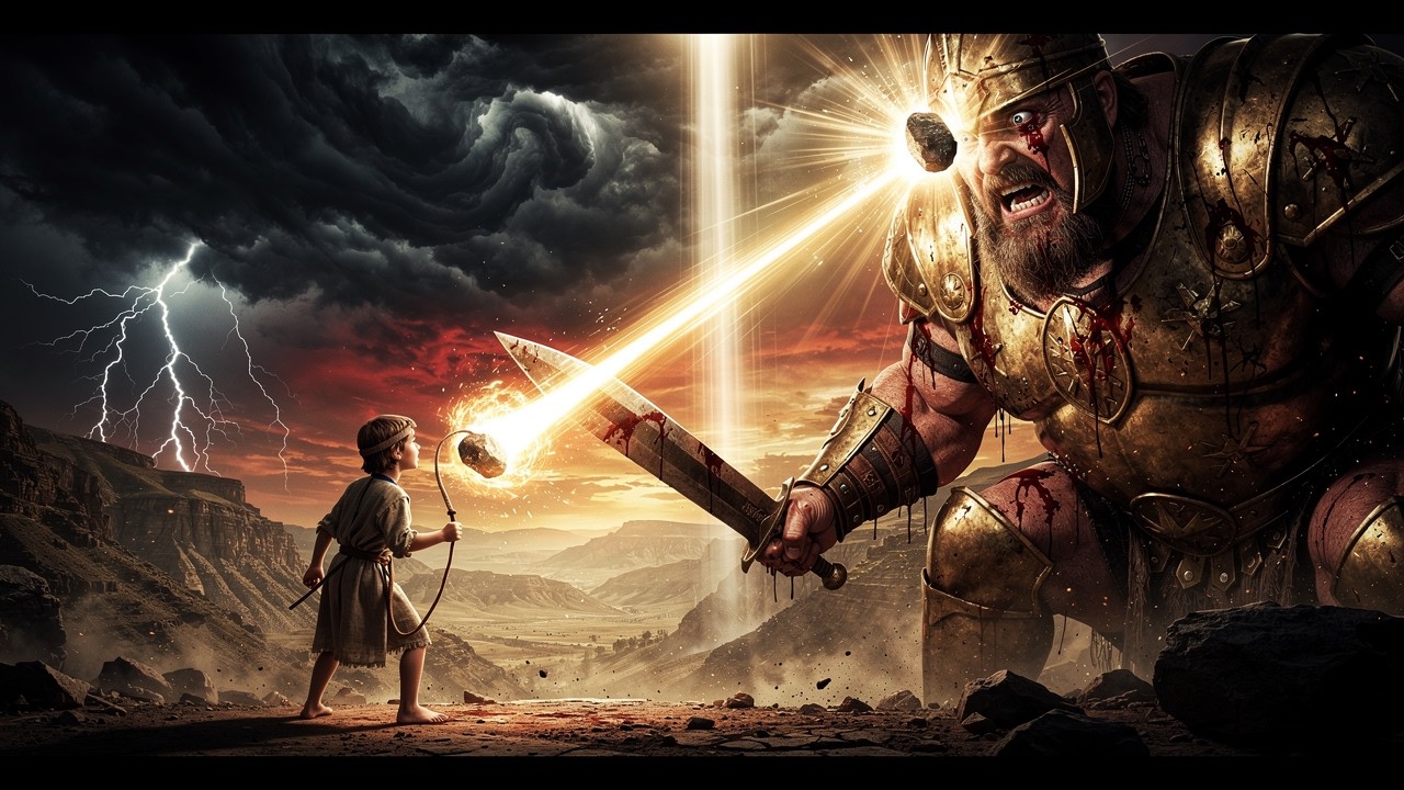 DAVID vs GOLIATH: Tiny Kid SLAYED a 9-Foot Giant with ONE Stone