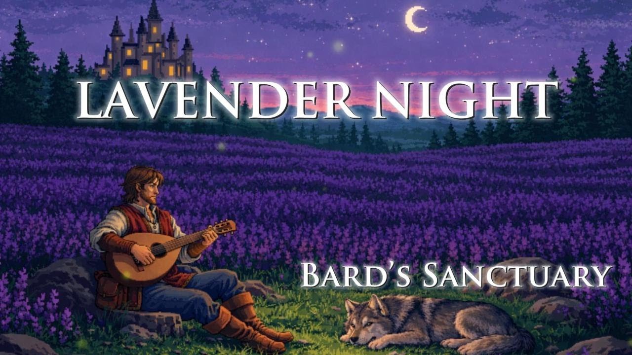 Pixel Art Medieval Fantasy Music 👾 Evening in the Lavender Field | Bardcore & Chill