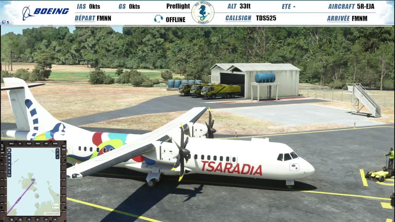 #SKA / TSARADIA Ops  / ATR72 | 🛫 FMNN  --  FMNM -- FMMI -- FMMS 🛬 | MSFS20