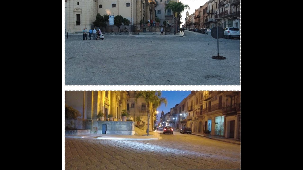 PARTINICO, IERI DOMENICA, GUARDATE LA PIAZZA DEL PAESE IN DUE ORARI CENTRALI POMERIDIANI.