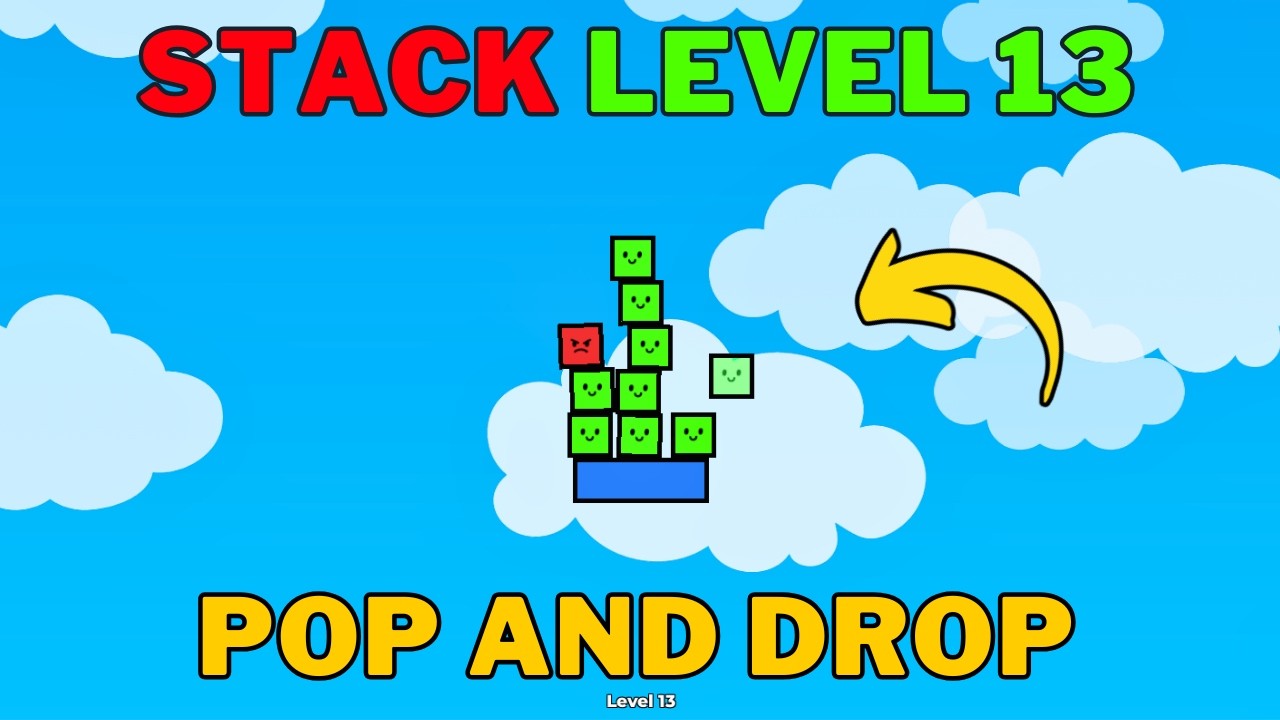 How To Beat Roblox Pop and Drop Stack Pack Level 13 (Full Guide)