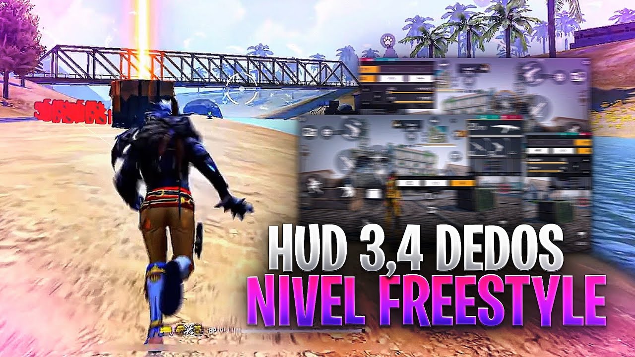 OS BRABOS!! 👾 TOP 4 MELHORES HUD 3,4 DEDOS FREE FIRE| HUD COMPLETO!
