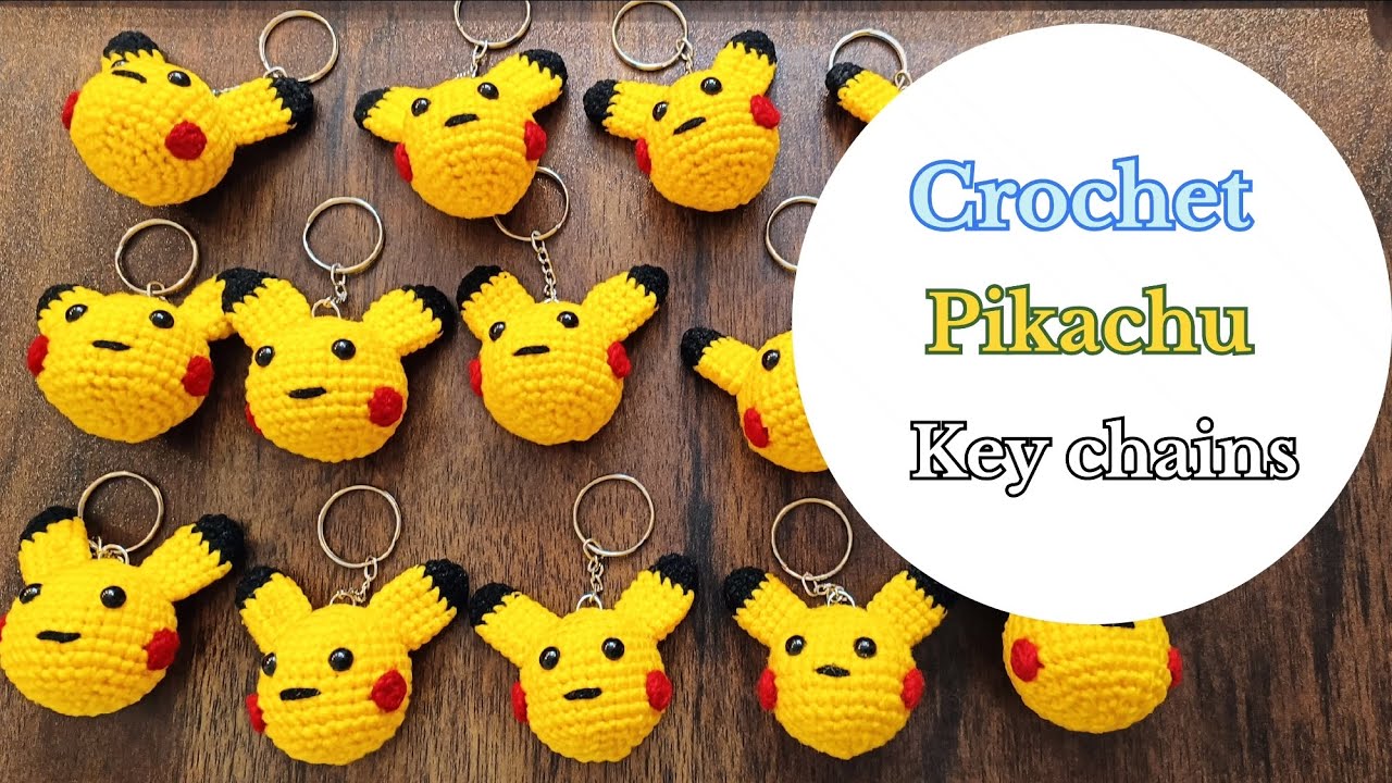 How To Crochet Pikachu Keychain | Crochet Pikachu Key Chain Kaise Banaye 