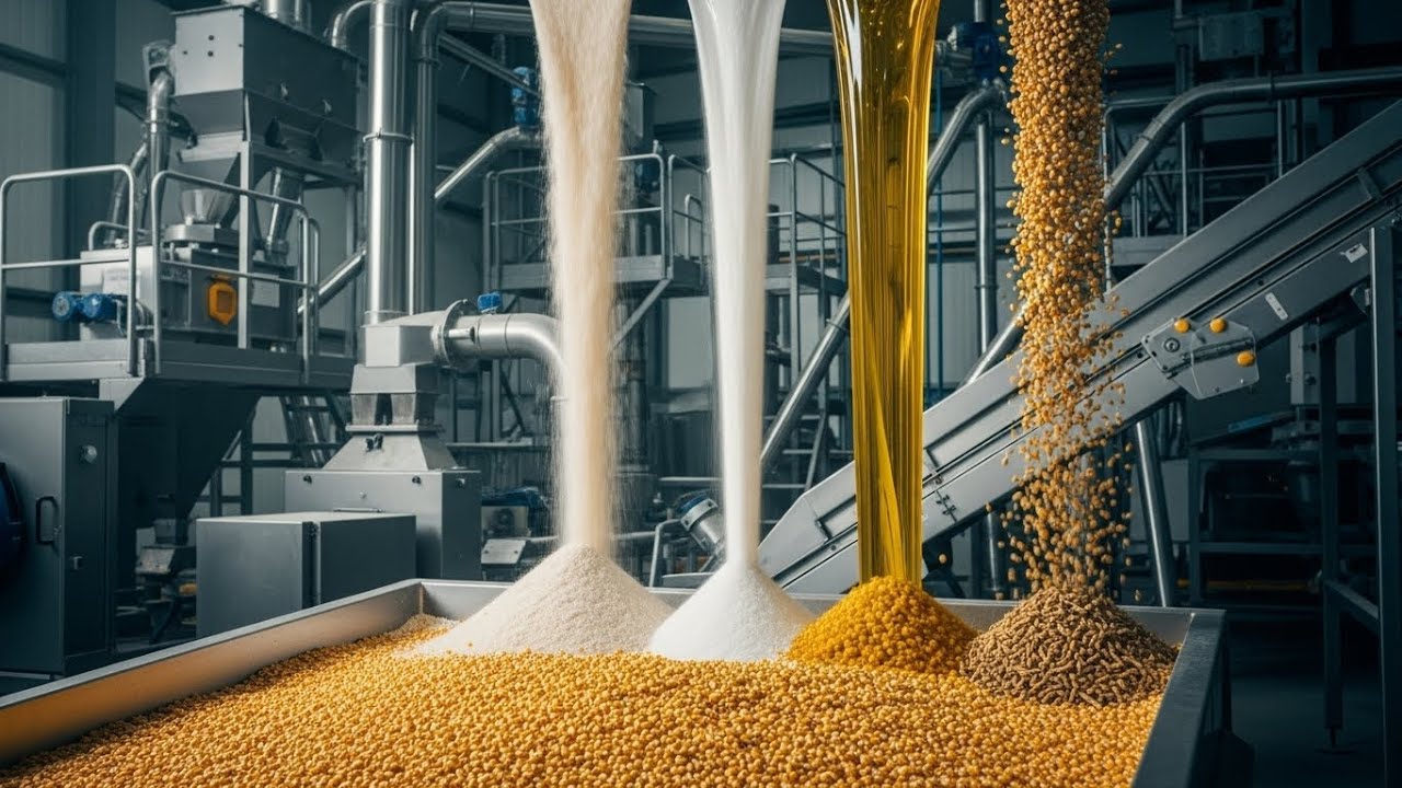 How Corn Is Processed in Factories? | Starch, Oil & Animal Feed Explained.