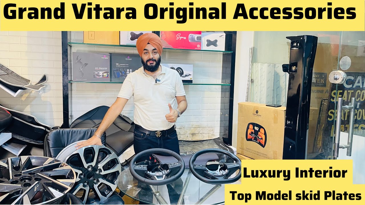 GRAND VITARA ORIGIONAL ACCESSORIES✅TOP MODEL SKID PLATES✅VITARA BASE TO TOP✅ VITARA luxury interior