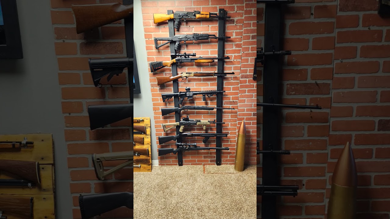 Diy Gun Rack for under $20 #wethepeople #selfdefense #hunting #shooting #handmade #howto #survival