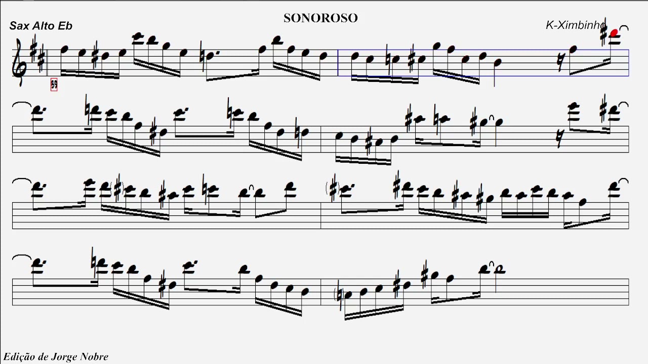 Choro SONOROSO - K-Ximbinho (Sax Alto Eb)