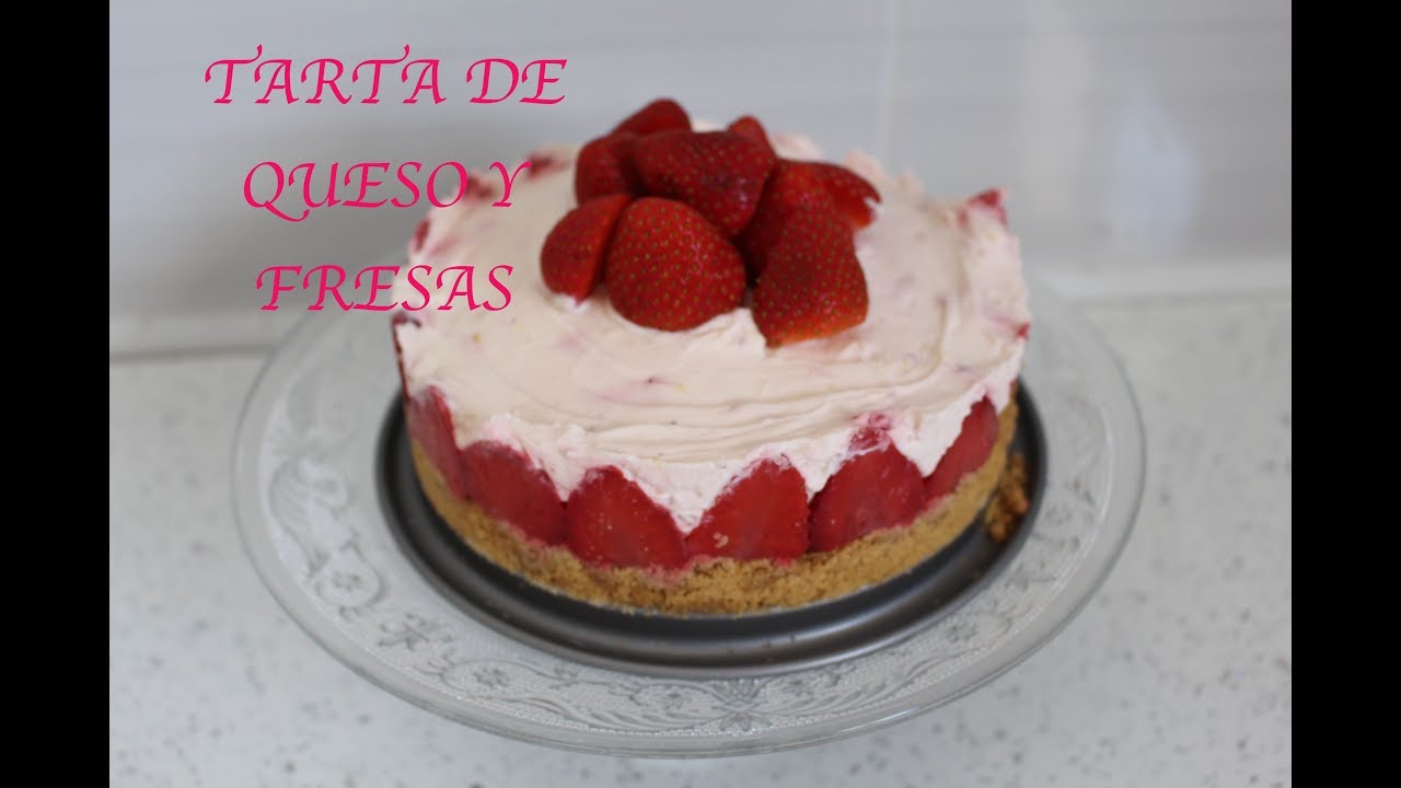 Tarta de Queso y Fresa (Sin Hornear)