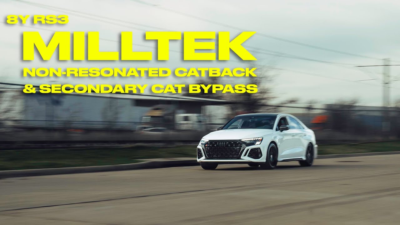 8Y RS3 Milltek Non-resonated Catback & Secondary Cat Delete!