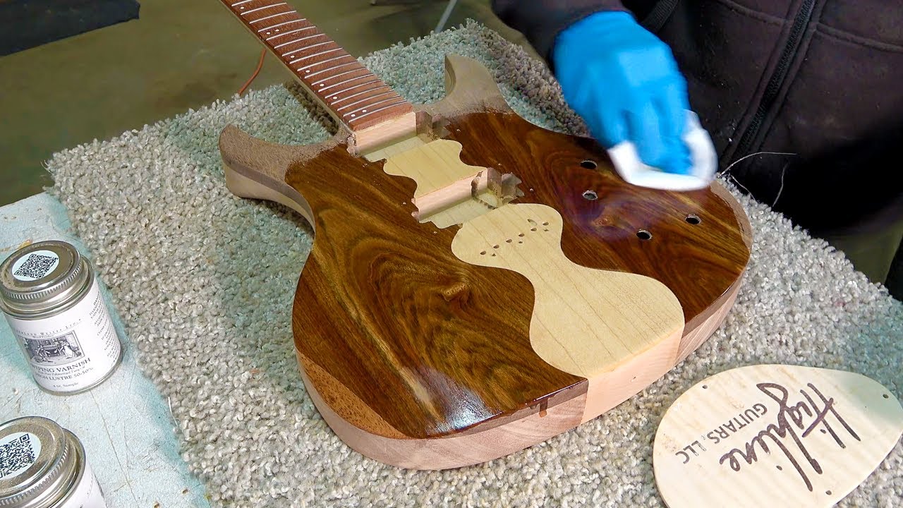 Building A Neck Through Guitar Part 18 Applying The Tung Oil Sealer