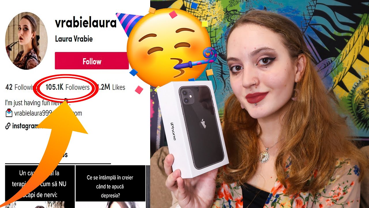 iPhone 11 cu ocazia a 100.000 abonați pe TikTok!
