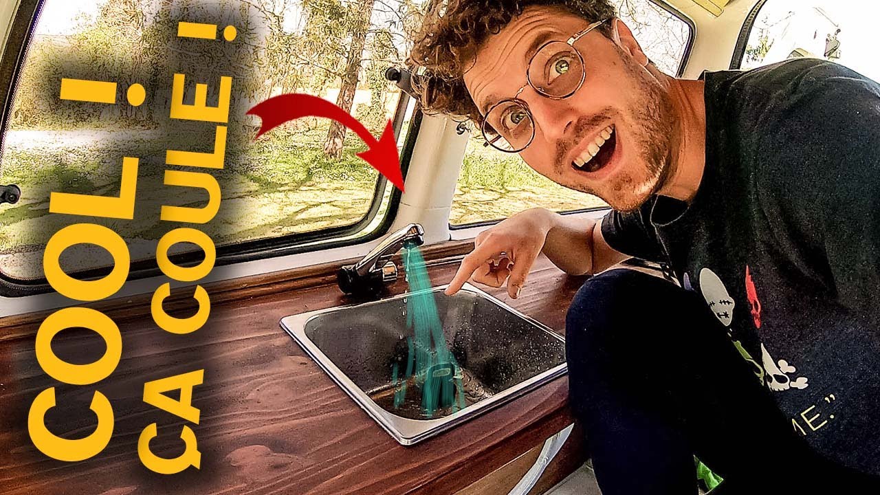 27. Le syst&egrave;me d'eau LE PLUS SATISFAISANT ! - Am&eacute;nagement van DIY Kangoo Berlingo Partner Ludospace