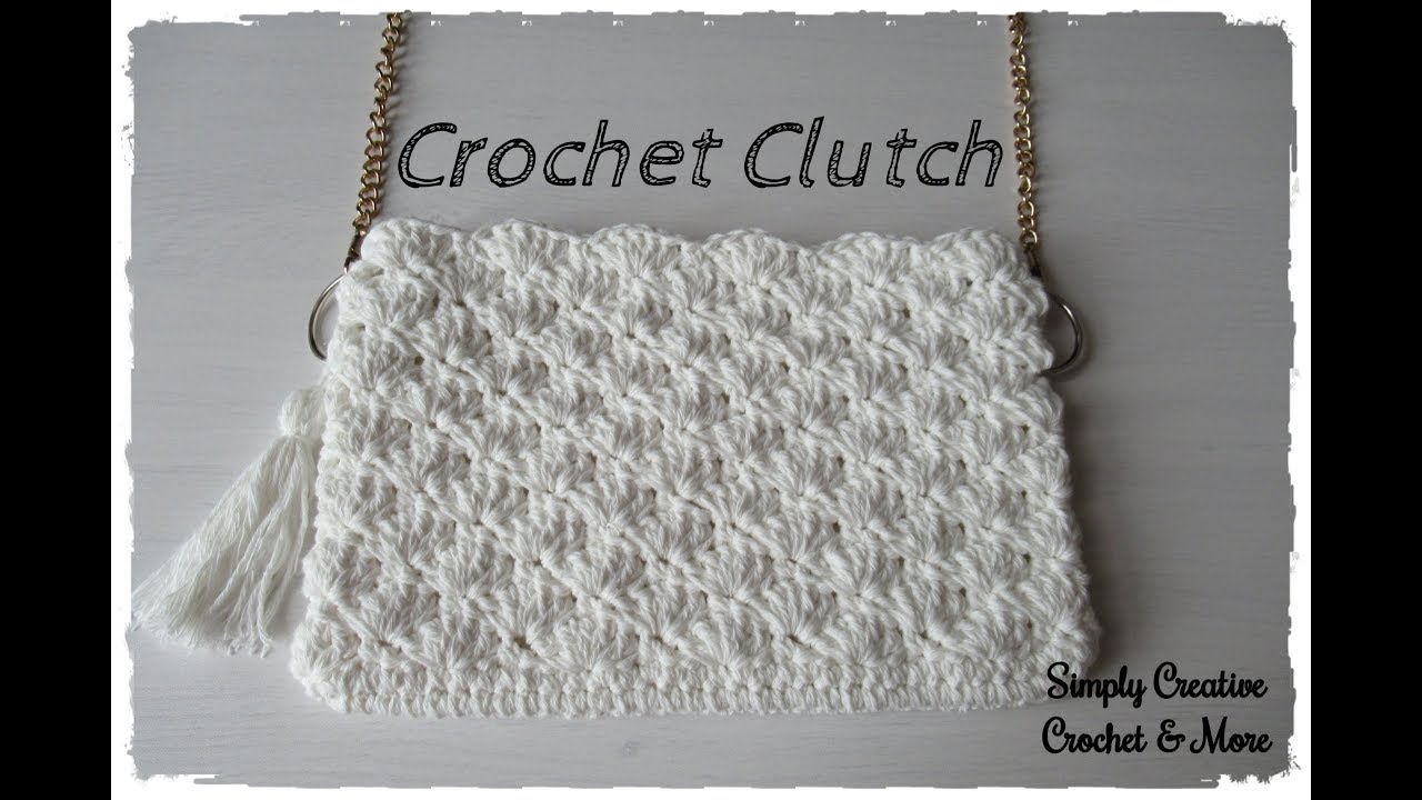 Crochet Shell Stitch Clutch Bag