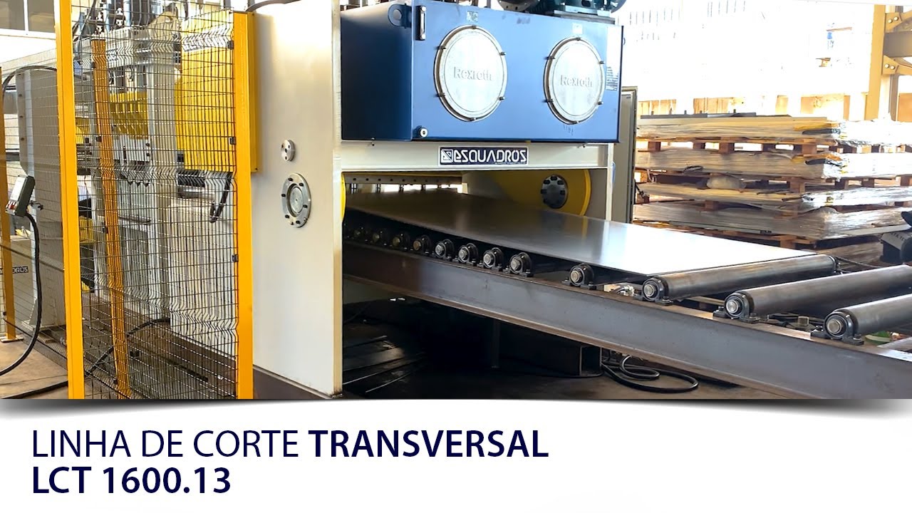 Linha de Corte Transversal 1600.13 Esquadros - Corte chapas de aço de até 13mm