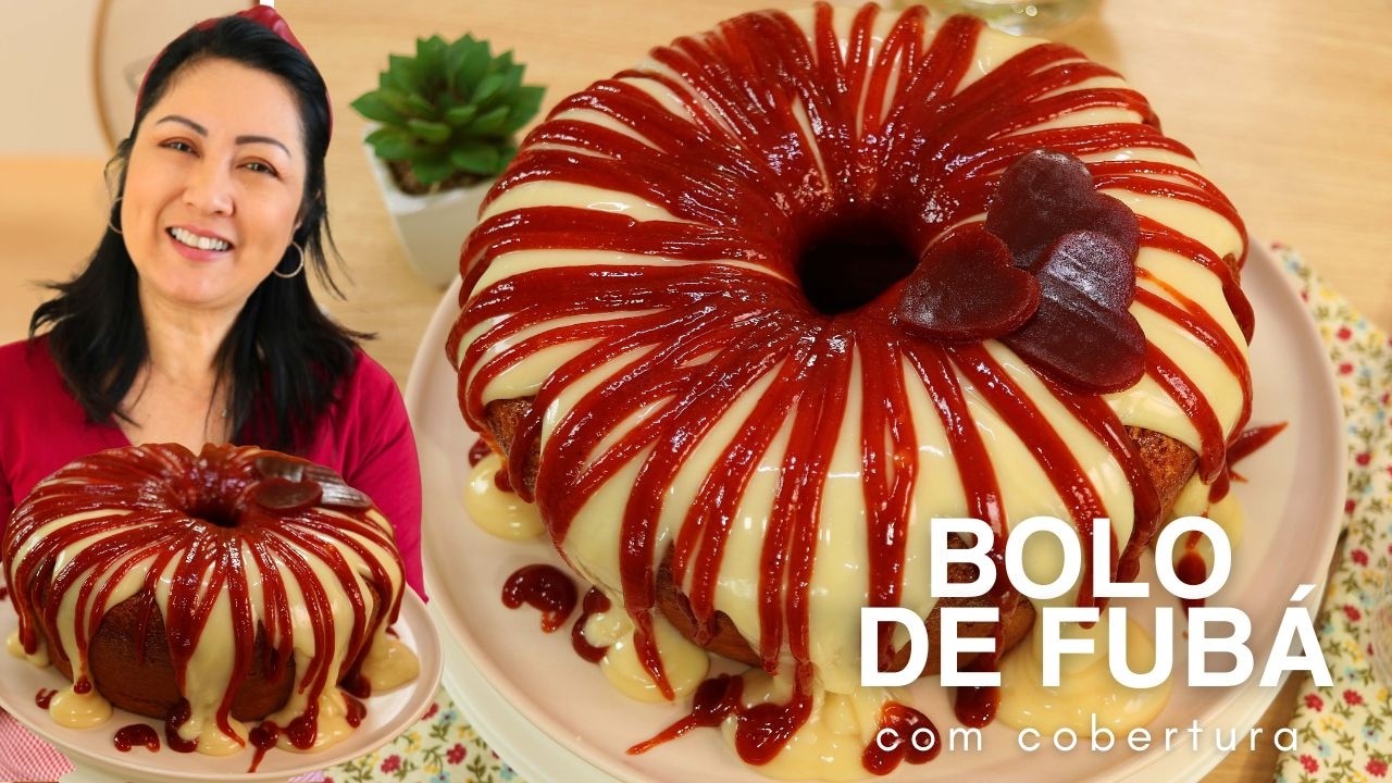 BOLO DE FUBÁ CASEIRO E SUPER FOFINHO COM COBERTURA IRRESISTÍVEL – Dika da Naka