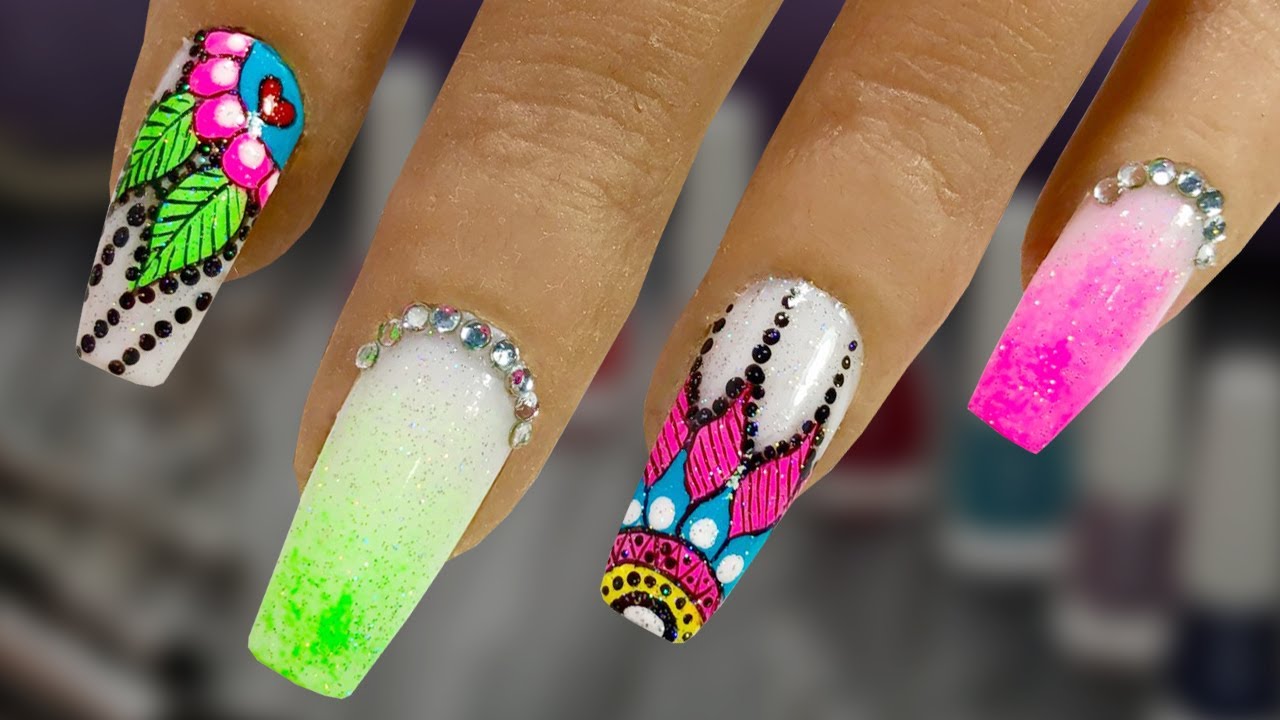 Diseños Fáciles para uñas/Tendencia Nail Art/Mandalas Principiantes ❤️💅