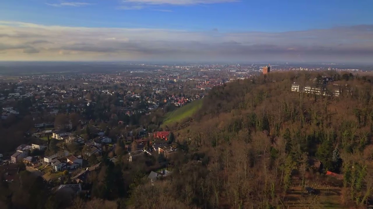 Turmberg Karlsruhe in winter sun