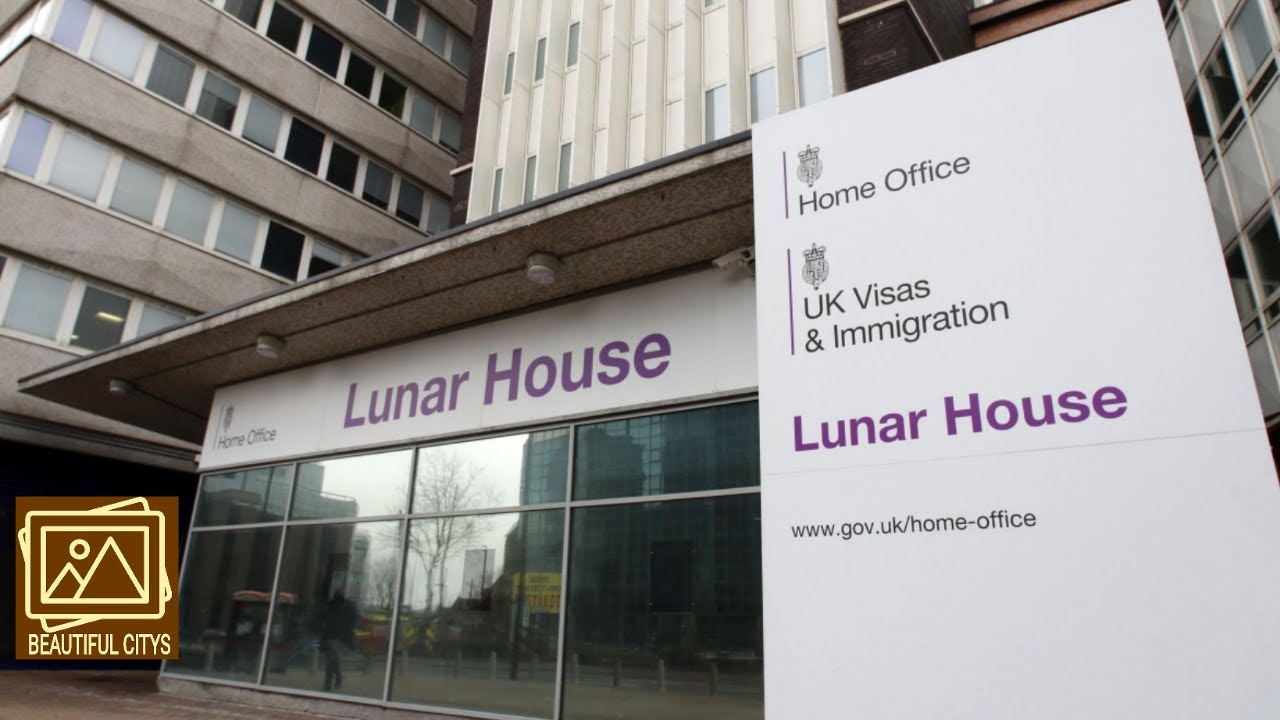 Walking to Lunar House Home Office in Croydon in South London 2021.