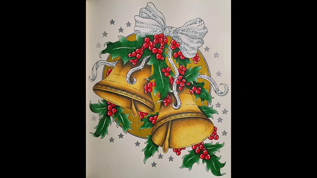 Merry Christmas by Hanna Karlzon | Bells page | Prisma colored pencils
