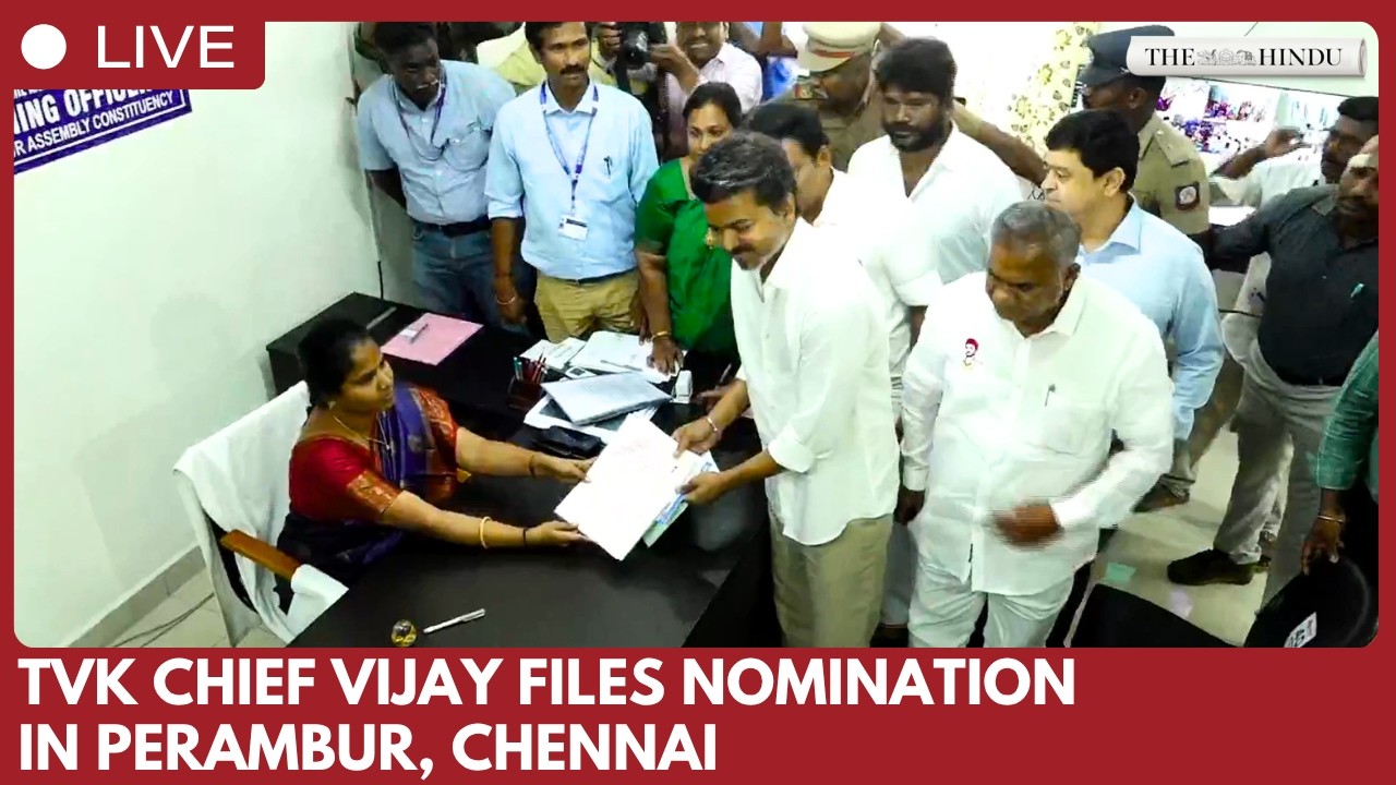 TVK chief Vijay files nomination papers ahead of upcoming elections