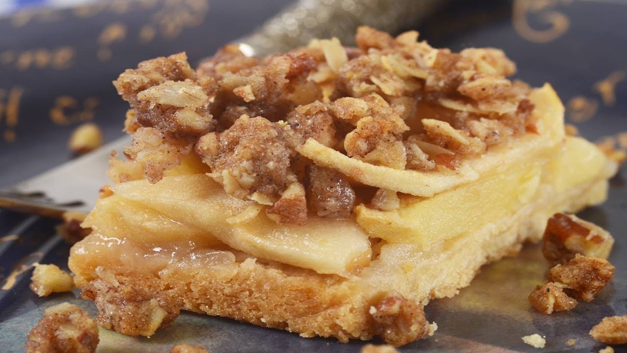Apple Crisp Bars Recipe Demonstration - Joyofbaking.com