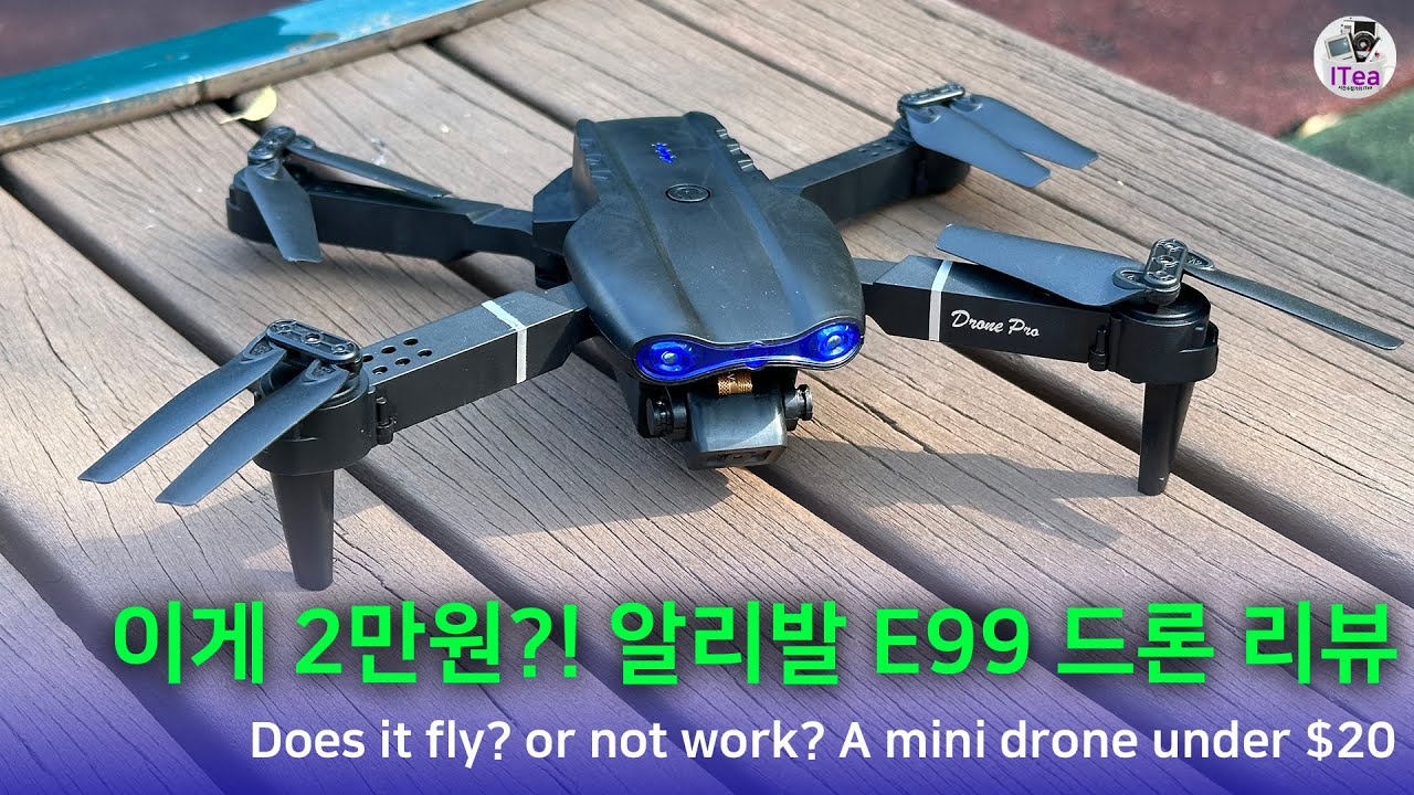 2만원짜리 알리발 드론 E99 리뷰, 얼마나 쓸만할까? (Does it fly well? A drone under $20) | 4K 60P