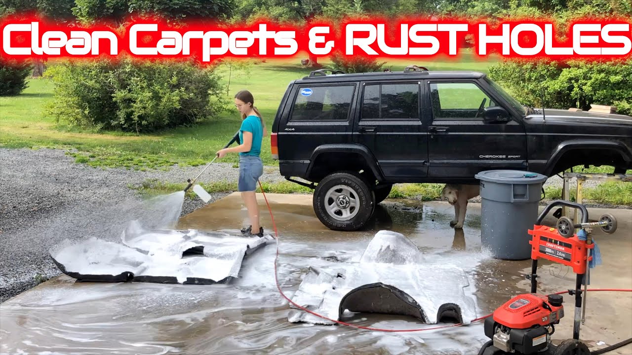 EP26 -FOUND RUST! Removing and cleaning the Carpet :: BetsyRossXJ #jeepxj