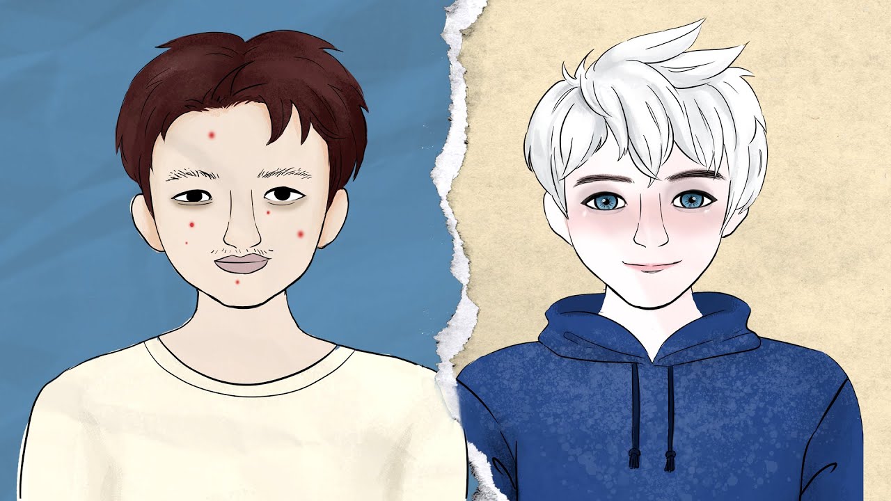 [ASMR] Paper 종이 애니메이션 Jack Frost Makeup Stop Motion Paper Animation/ How to Beauty Makeup 뷰티 메이크업 방법