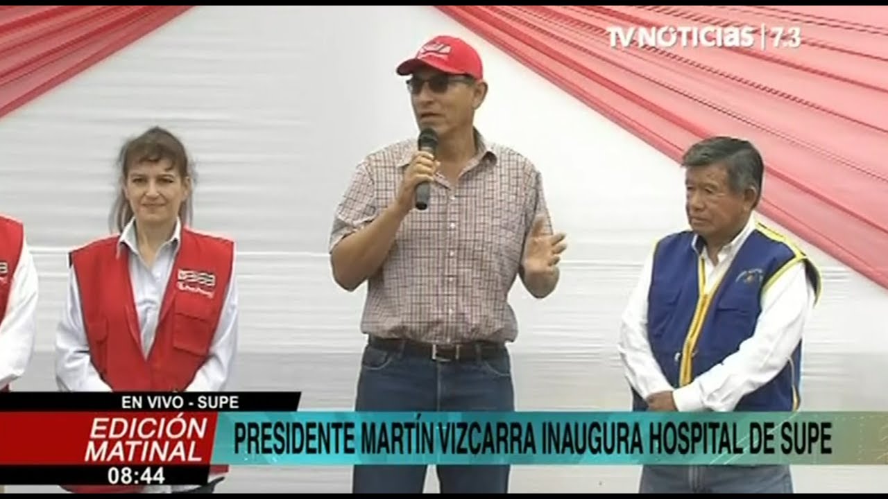 Presidente Martín Vizcarra tras inaugura Hospital de Supe
