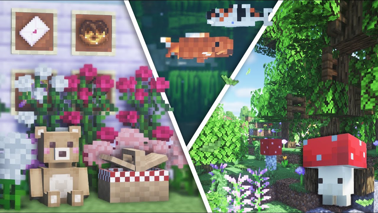 10 НЕВЕРОЯТНО МИЛЫХ модов для Minecraft: милые биомы, грибы, карпы кои и приручаемые лисы (1.16.5+)