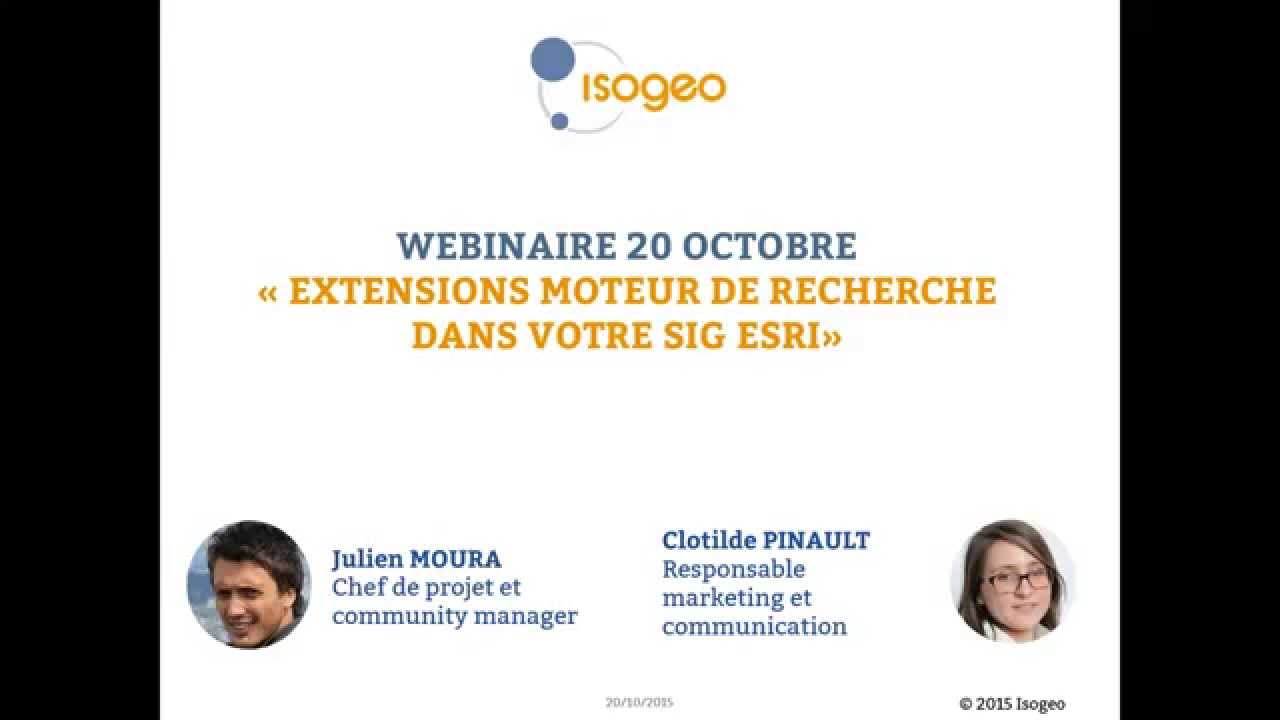 Webinaire - Un moteur de recherche intégré dans votre SIG
