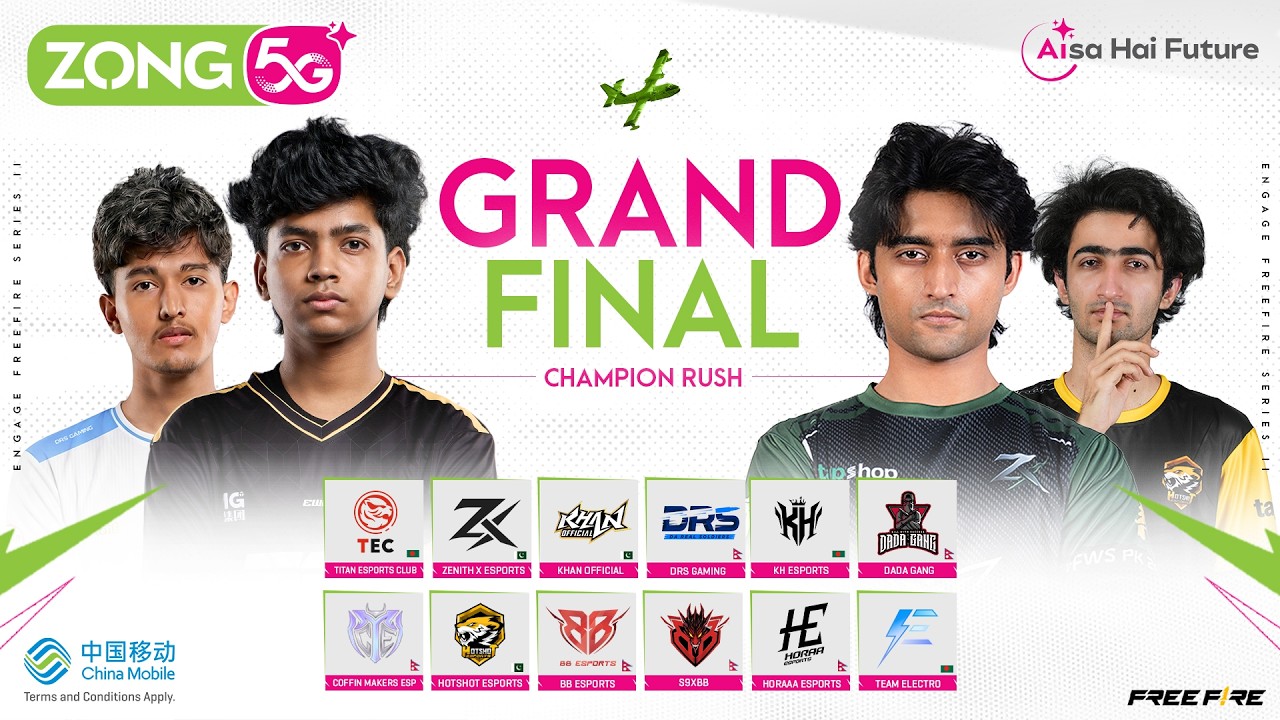🔴 LIVE | ZONG 5G | ENGAGE FREEFIRE SERIES 2026 | GRAND FINALS | CHAMPION RUSH  🏆