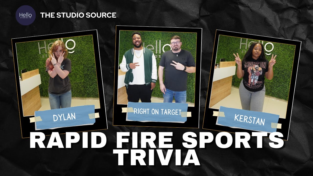 @rightontargetpodcast  Takes on Rapid Fire Sports Trivia | The Studio Source