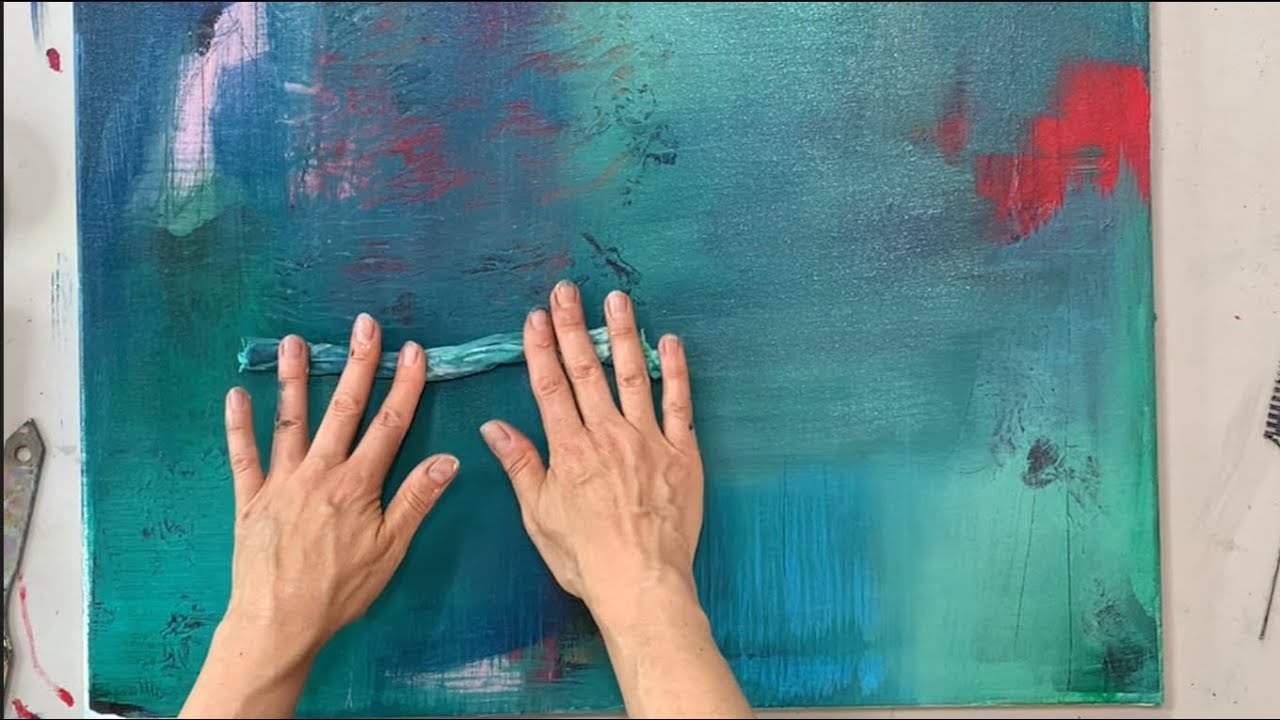 Effektvoll abstrakt malen - Acryl Techniken - für Anfänger - Tutorial
