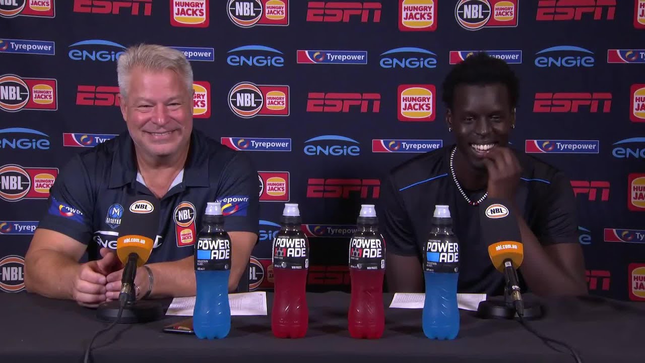 Dean Vickerman and Malith Machar press conference vs Perth Wildcats - Round 18, NBL26