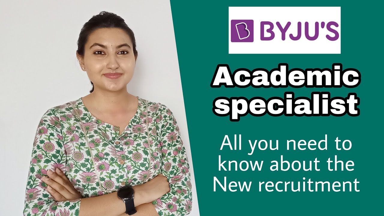 BYJUS ACADEMIC SPECIALIST hiring | Freshers eligible | work from home jobs #workfromhomejobs