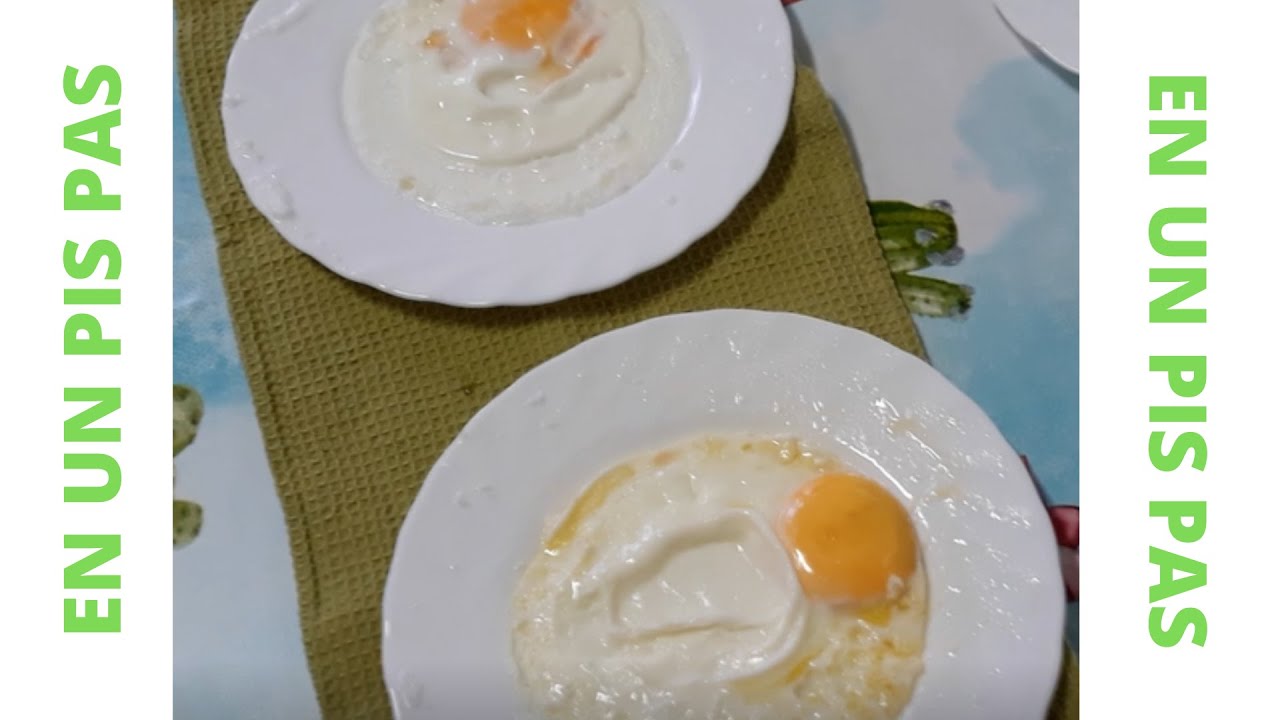 HUEVO FRITO SIN ACEITE Y HUEVO COCIDO EN MICROONDAS FACIL Y RAPIDO *cocina saludable *EN UN PIS PAS