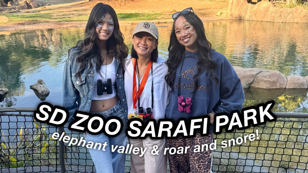 SD ZOO SAFARI PARK VLOG: elephant valley & roar and snore! | The Laeno Family