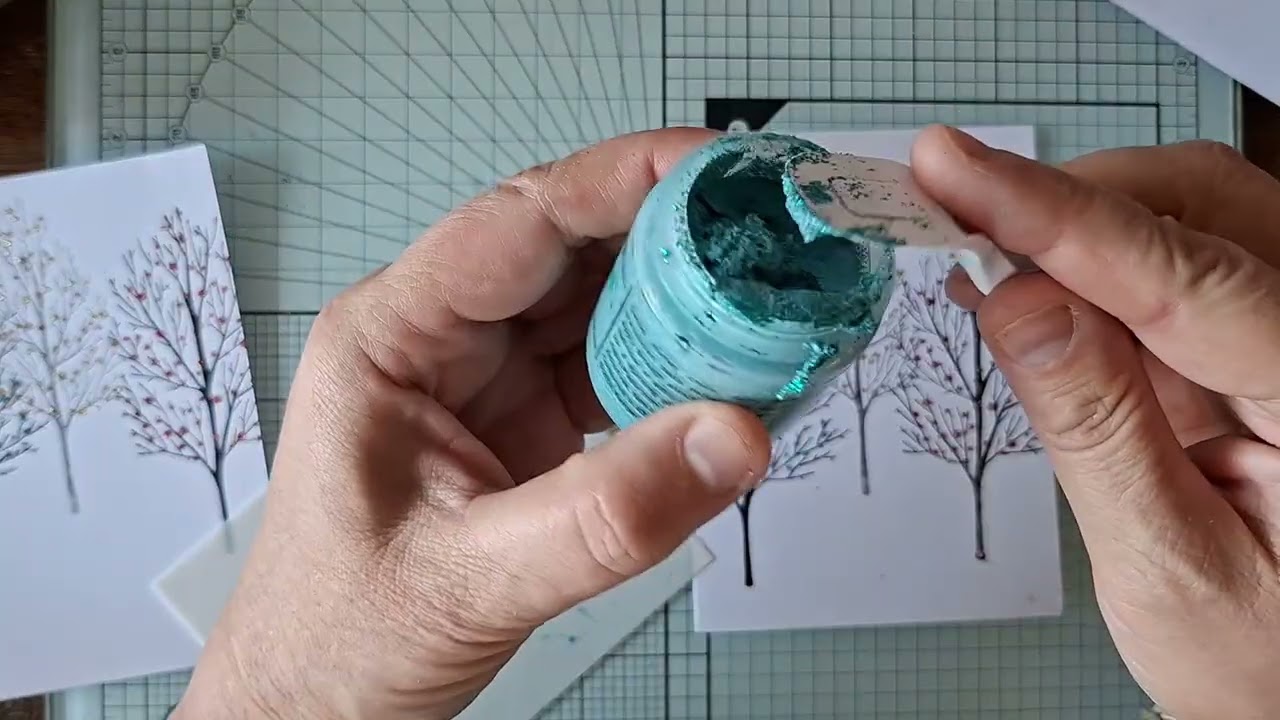 [TUTO CARTERIE] Carte de voeux scintillante avec les solar paste. 