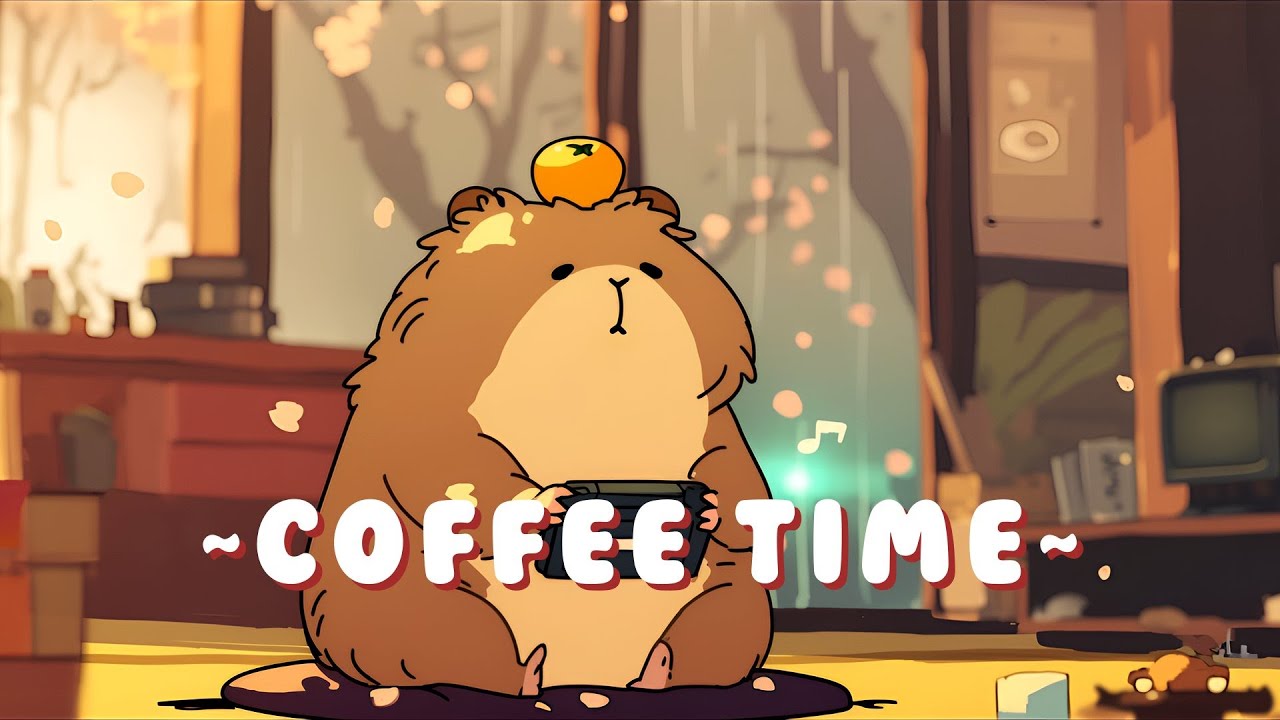Capybara Lofi Music Station | Chill Jazz Beats to Relax/Study 🦫 🎵 ✨ | Sleep Aid