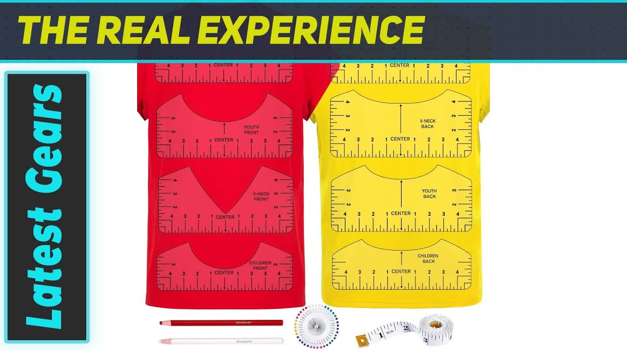 Tietoc T-Shirt Ruler Guide Set: Perfect Alignment for DIY Vinyl Designs!