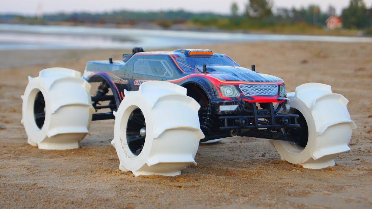 NEW 3D Printed RC Car Tires - Driving on Water!!!