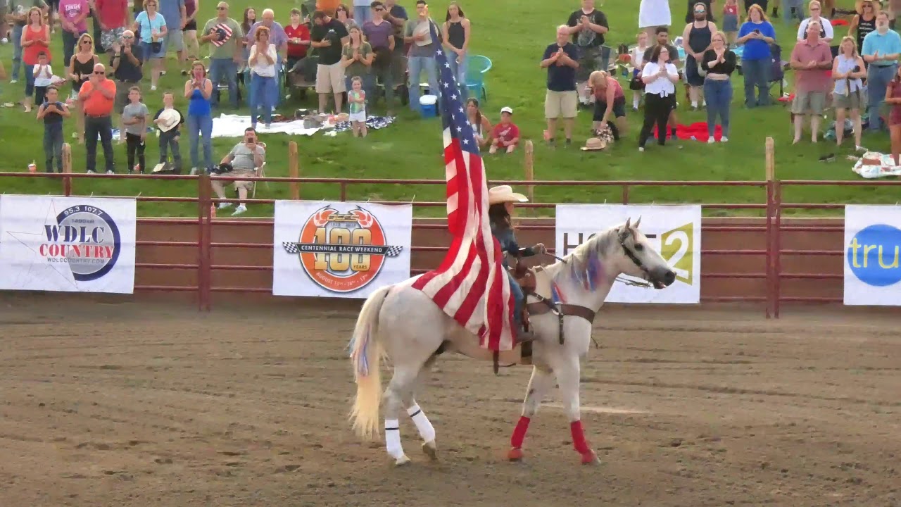 Stampede Rodeo at Orange County Fair Speedway - Introduction & National Anthem 7/5/2019