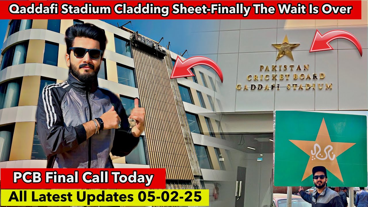 Another Breaking🛑Qaddafi Stadium Outside Finally Cladding Sheet Installed-A Big Magical Day