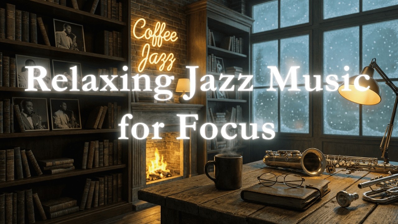 🎷☕ COFFEE JAZZ LOFI – COZY CAFÉ JAZZ FOR STUDYING, READING & LATE NIGHT WORK ❄️🔥