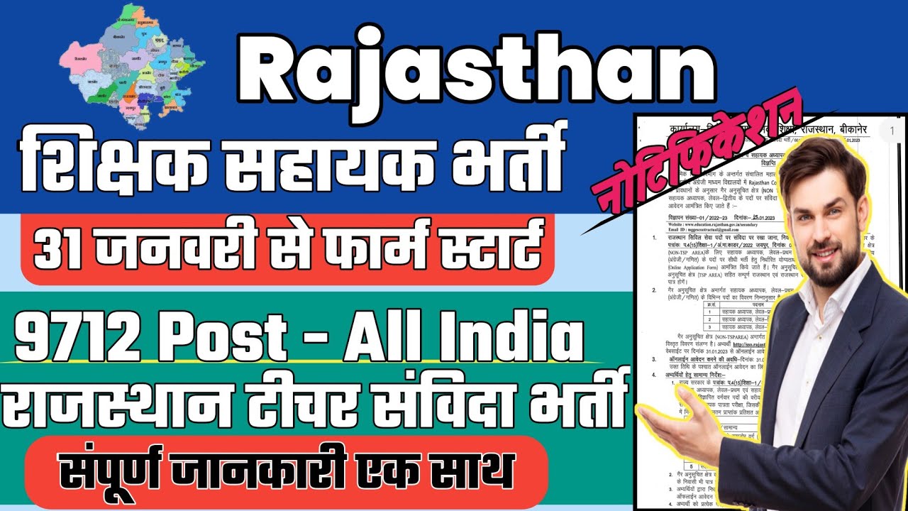 Rajasthan Samvida Teacher Bharti 2023 !! rajasthan samvida teacher online form 2023