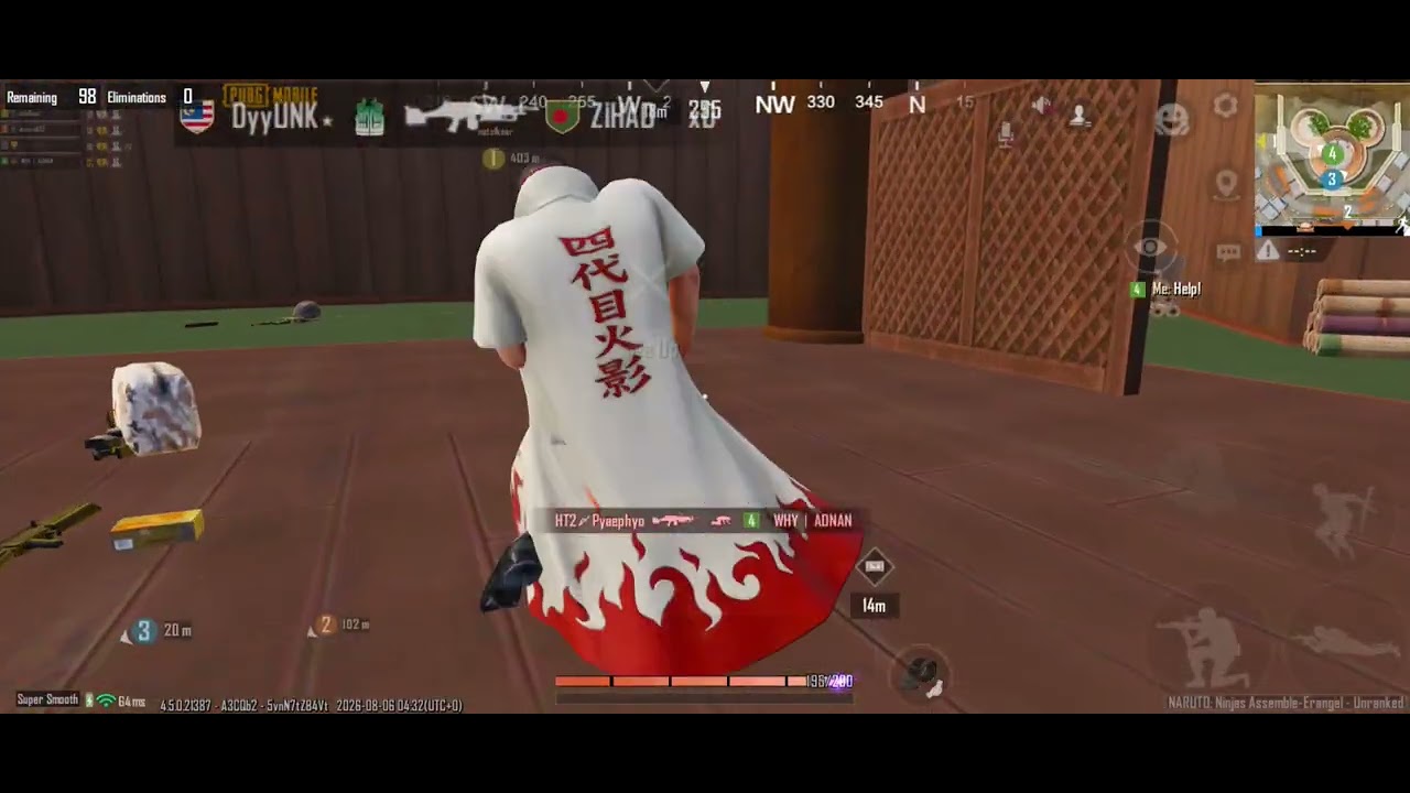 Landing at Hidden Leaf Village Naruto Theme Mode PUBG Mobile 