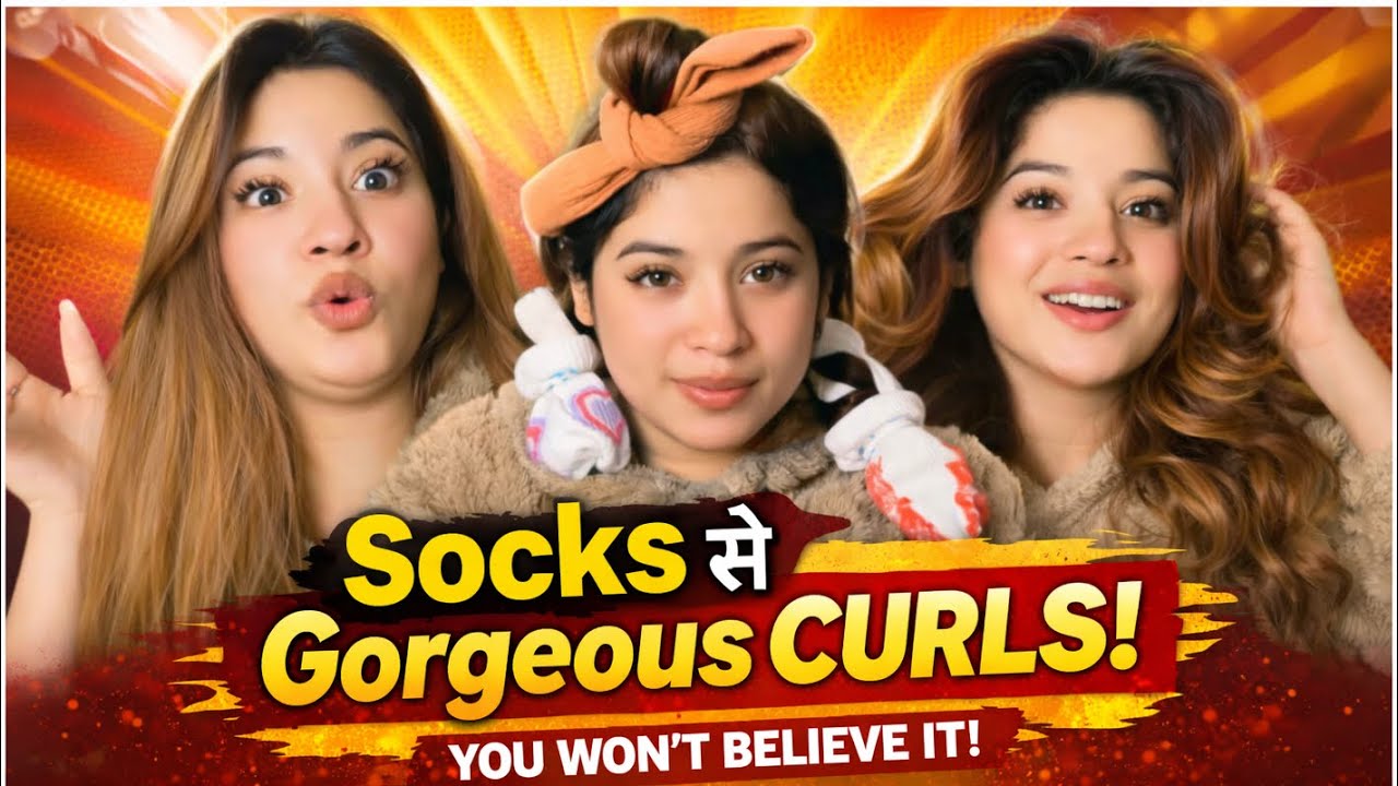 Socks se Salon-jaise curls?! 😱 Result ne mujhe bhi shock kar diya! | Nuts ❤️✨