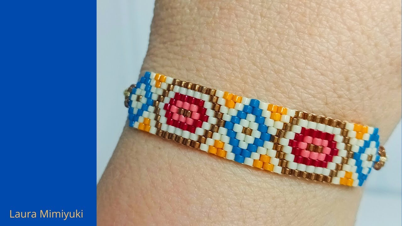 Pulsera geométrica miyuki / Peyote impar