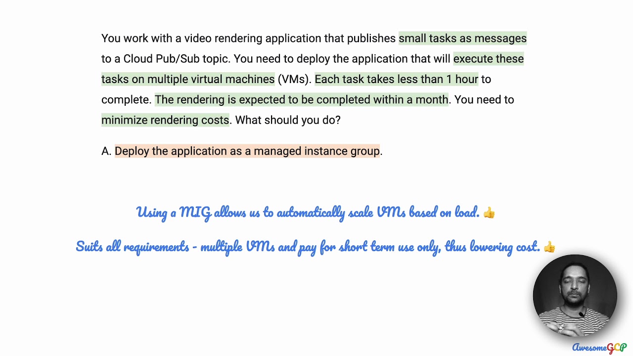 PCDOE-12 Quick, GCP Professional Cloud DevOps Engineer - preemptible, VMs, committed use, MIG
